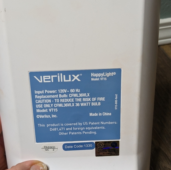 Verilux Happy Light combat SAD Seasonal Affective Disorder Model VT15 EUC WORKS! - Picture 2 of 5